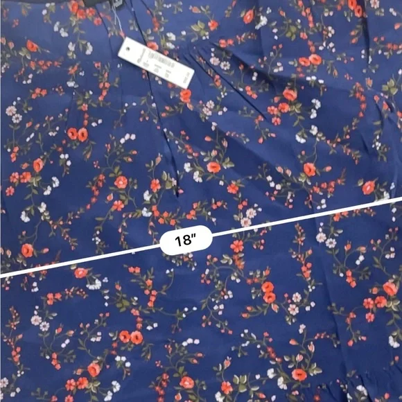 Madewell silk stanza ruffle top moonless floral - Picture 4 of 6